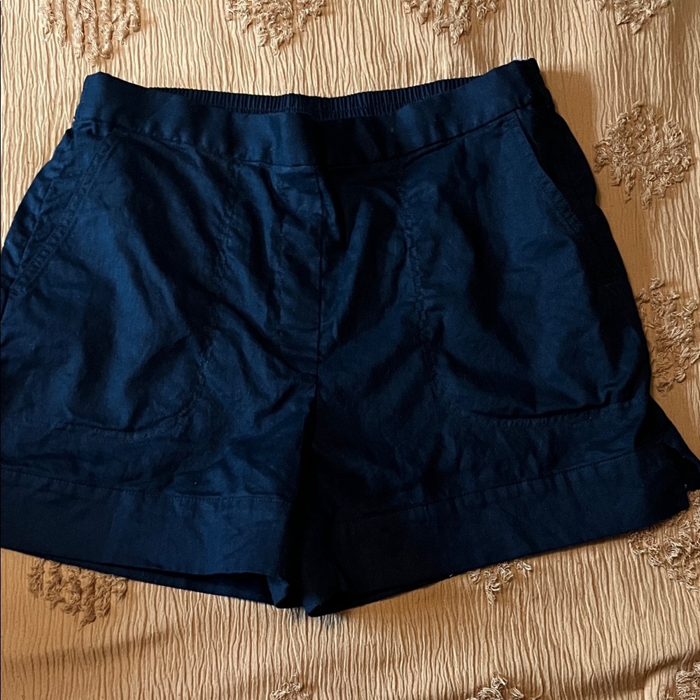 LINEN-BLEND PULL-ON SHORT size large Banana Republic Factory- black - Picture 2 of 7